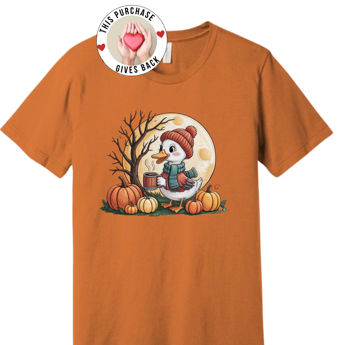 Cozy Goose Tee Rose's Colored Designs Small Autumn