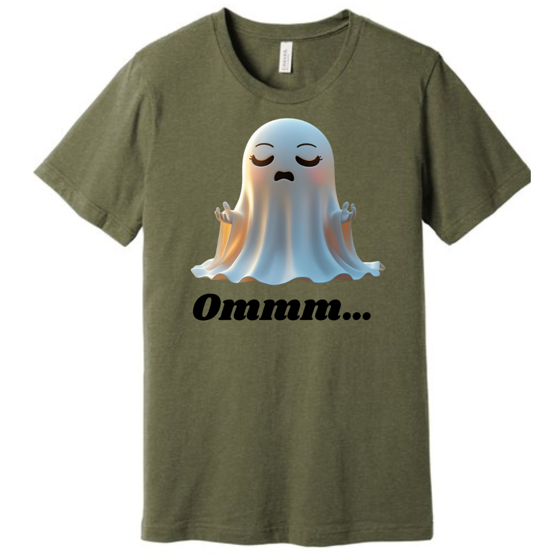Ommm … Ghost Tee Shirts & Tops Rose's Colored Designs Olive Small