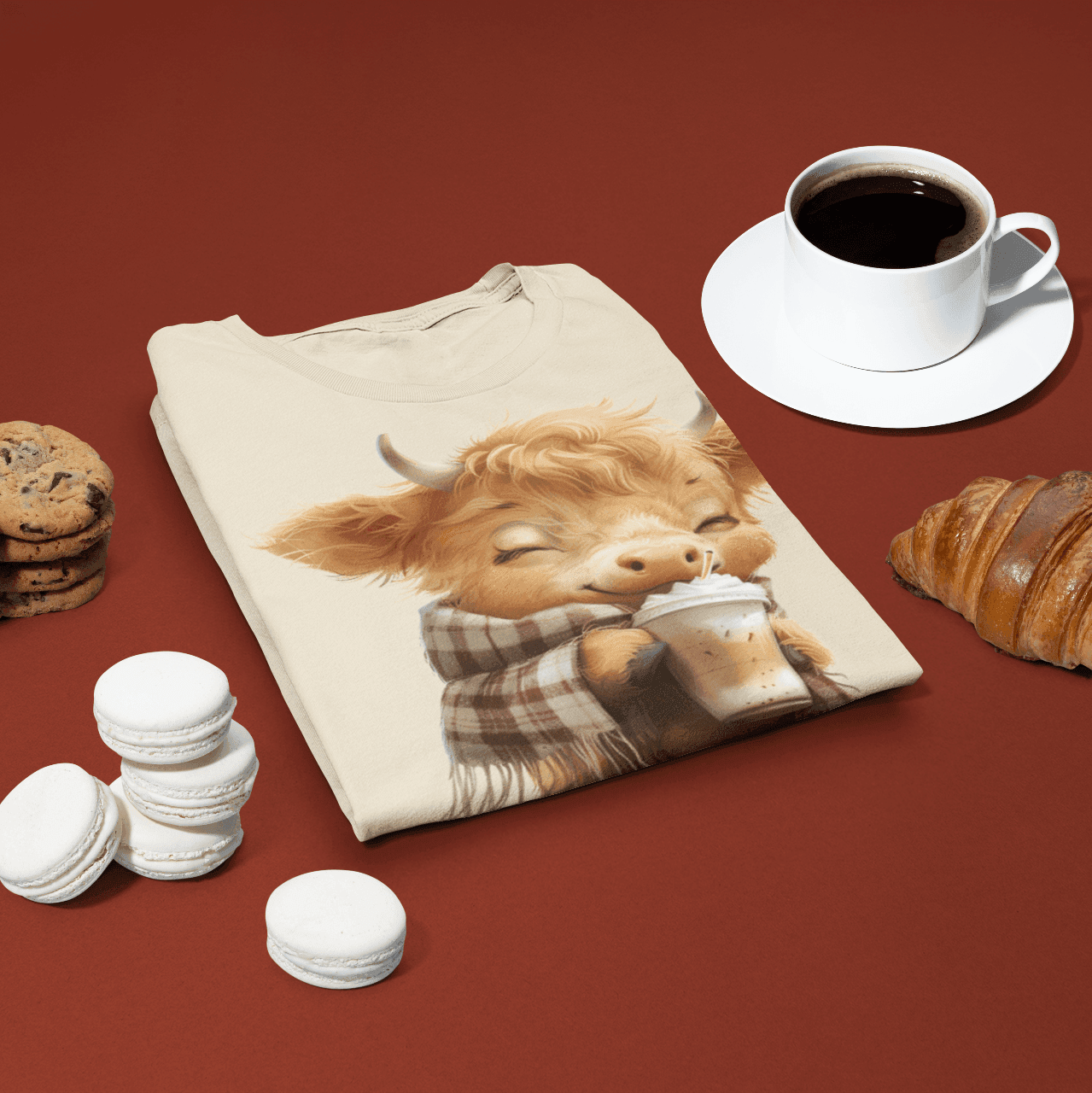 🐮 Calféfrappé Tshirt or Sweatshirt. - Rose's Colored Designs