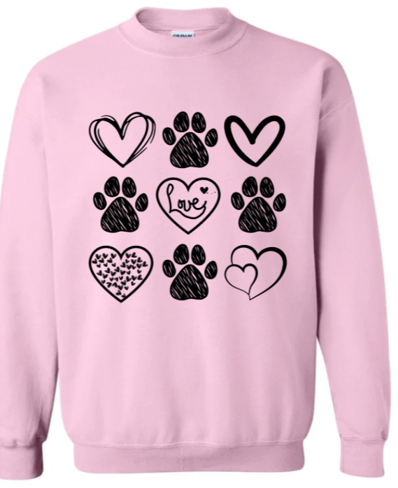 Paws N Hearts Shirts & Tops Rose's Colored Designs Sweatshirt Small Pink