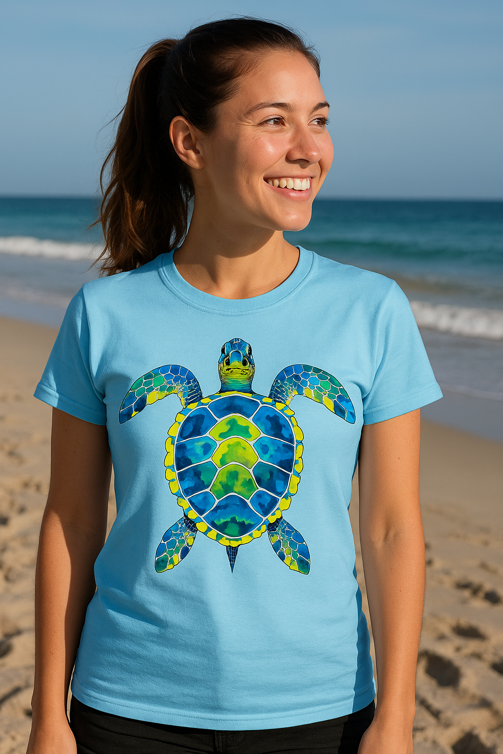 🐢 Turtle Vibes Tee - Sea-Inspired Style for the Calm & Cool Shirts & Tops Rose's Colored Designs
