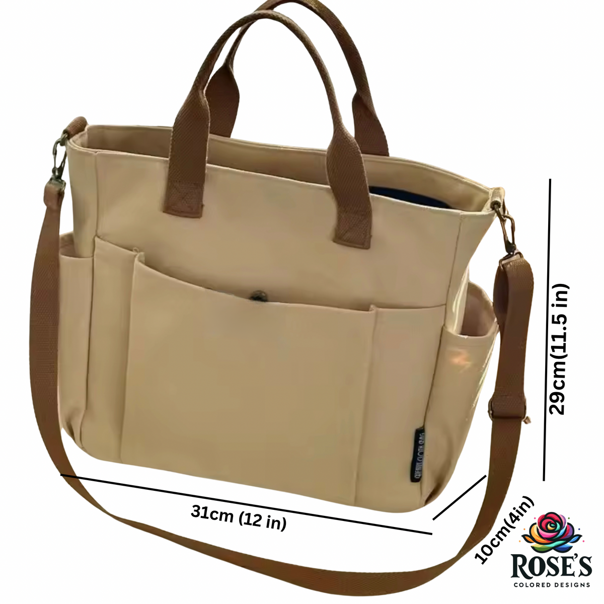 Soft Hustle Crossbody Tote Handbags Roses Colored Designs