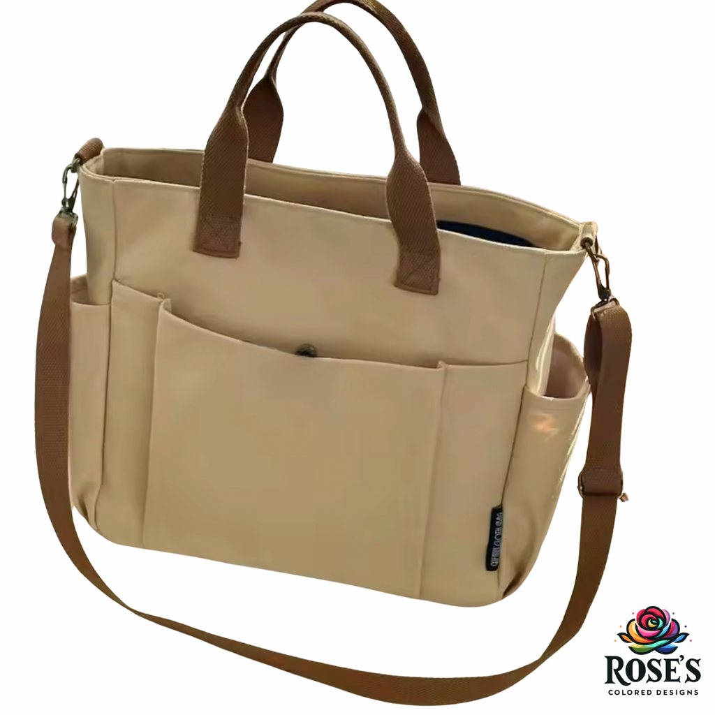Soft Hustle Crossbody Tote Handbags Roses Colored Designs