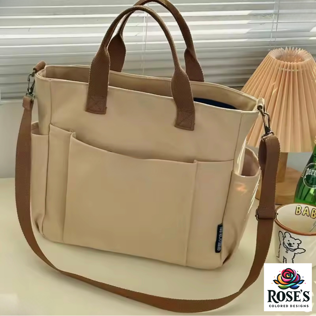 Soft Hustle Crossbody Tote Handbags Roses Colored Designs