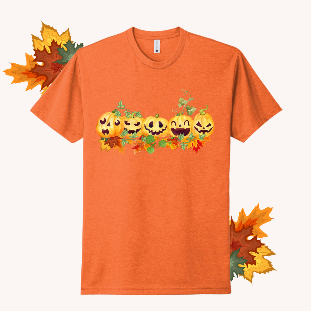 Pumpkin Trio Tee – Fall Pumpkin Patch Graphic Shirt Shirts & Tops Rose's Colored Designs Small