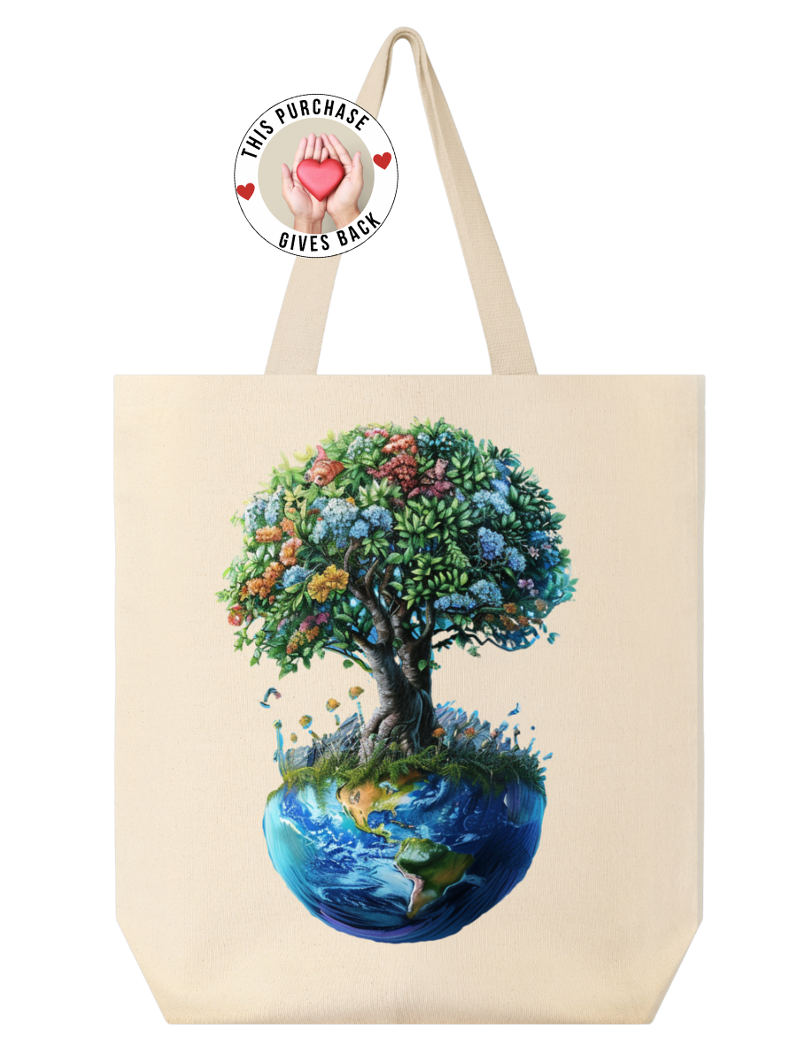 Earth Love – Tee or Tote 🌎 Shirts & Tops Rose's Colored Designs