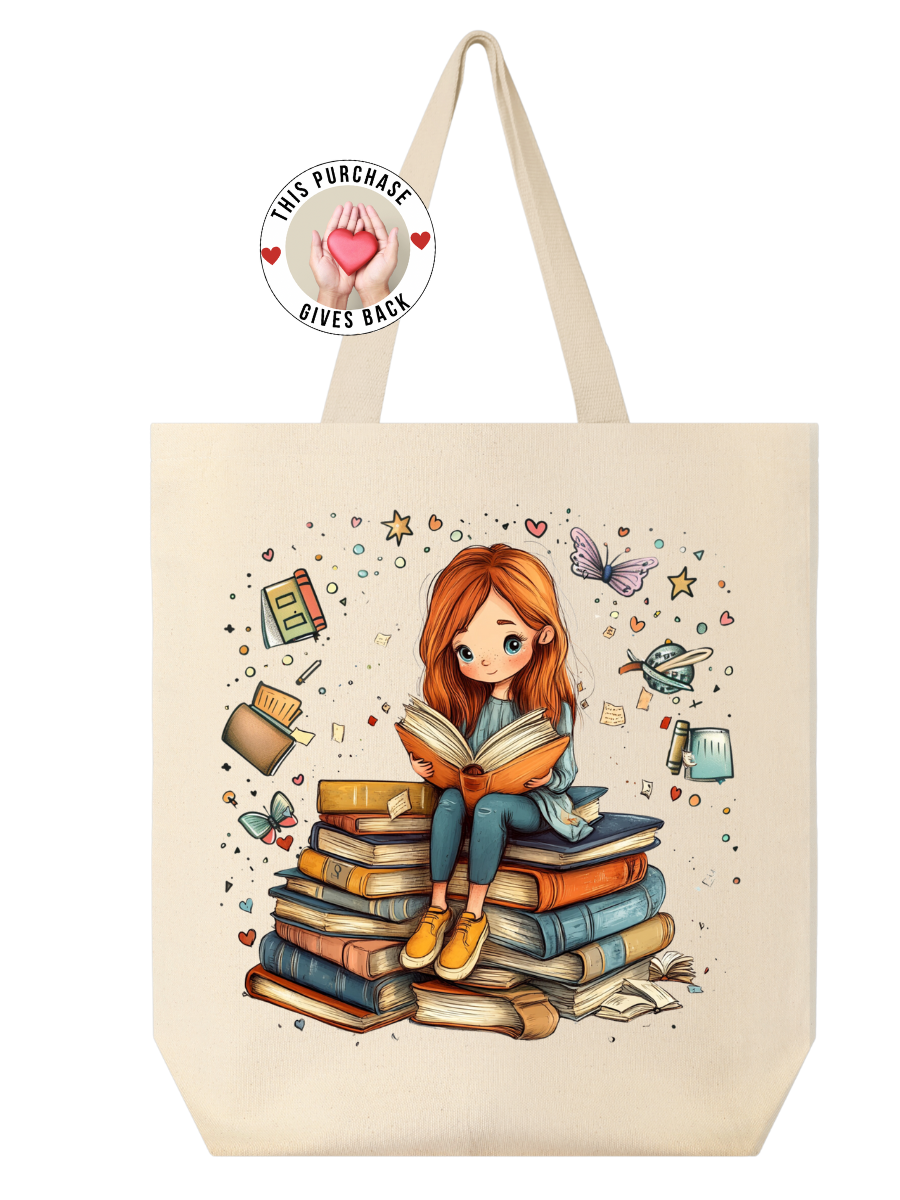 She Loves to Read Tote Tote Rose's Colored Designs