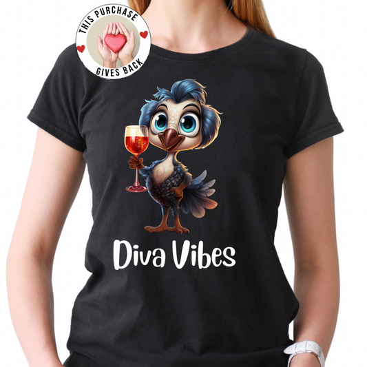 Diva Vibes tshirt Tshirt Rose's Colored Designs Smal
