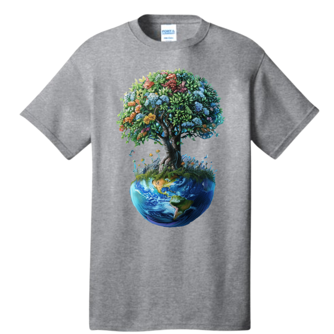 Earth and Tree Tee or Tote or Tee & Tote Tshirt Rose's Colored Designs   