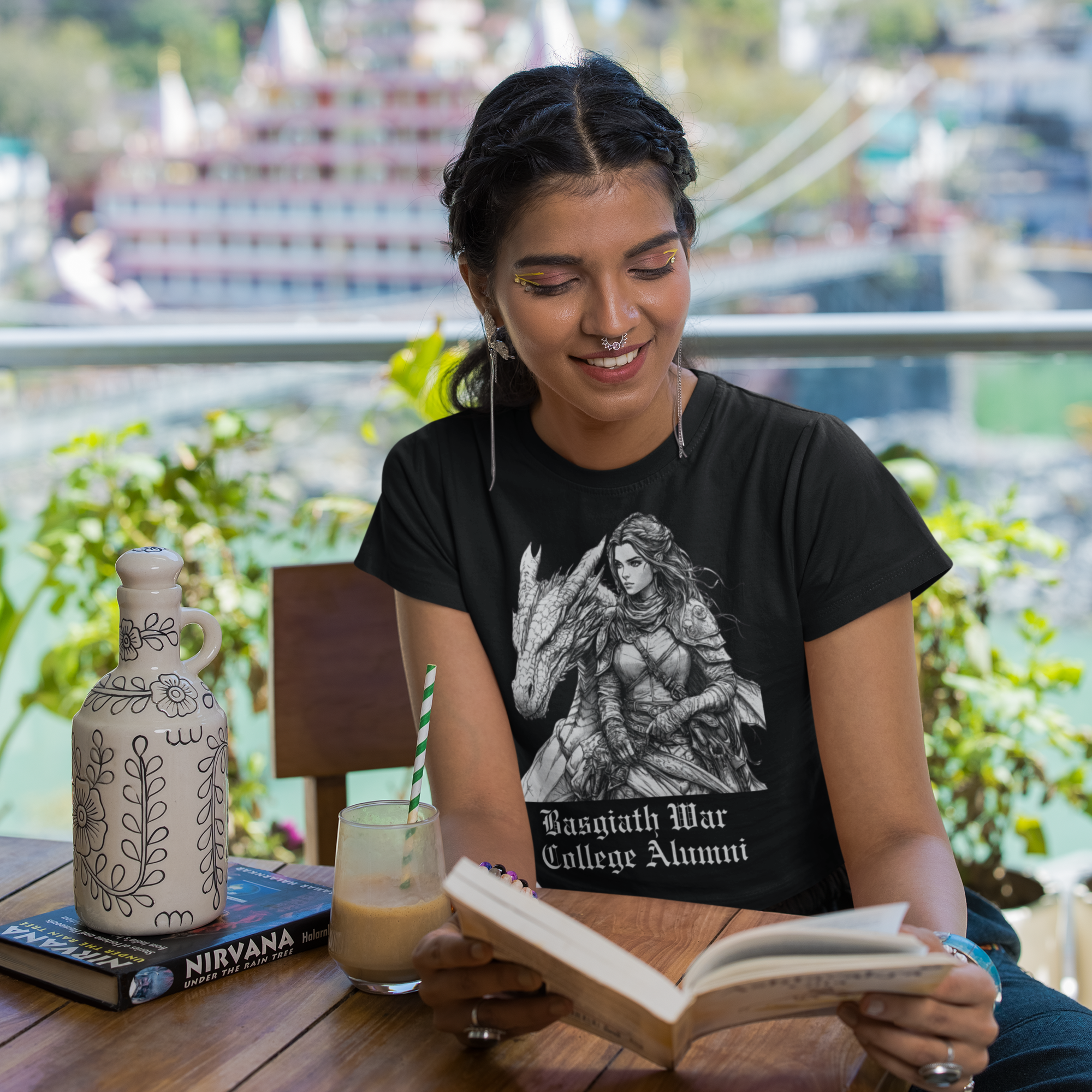 Basgaith War College Alumni, Dragon Rider Tshirt Rose's Colored Designs