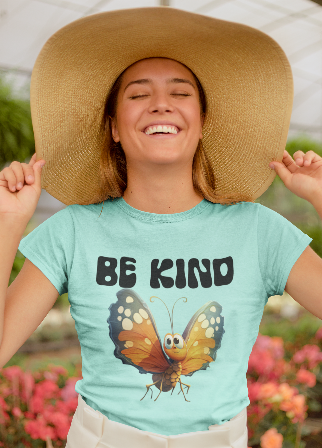 Be Kind Butterfly Tee – Soft Self-Care Graphic Shirt Tshirt Rose's Colored Designs