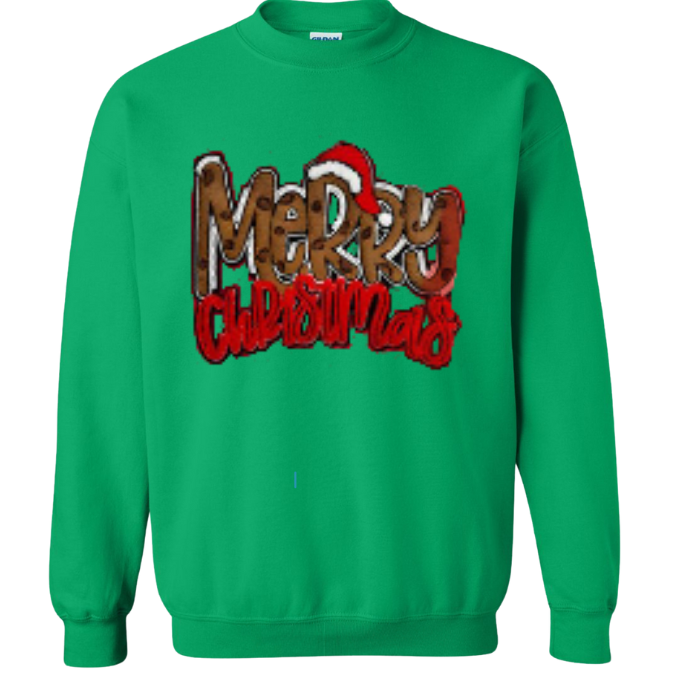 Merry Christmas Sweatshirt or Tshirt Rose's Colored Designs