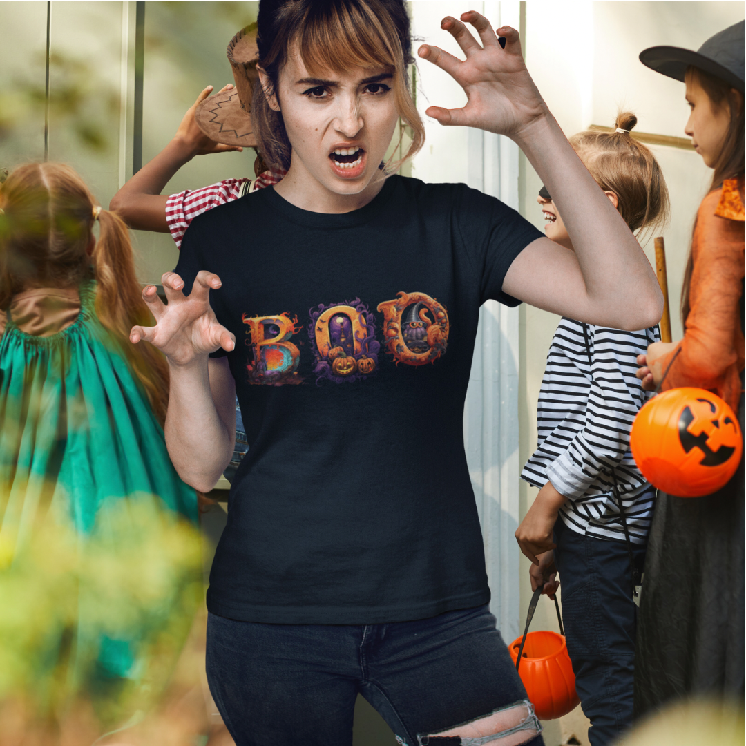 Boo Halloween T-shirt Tshirt Rose's Colored Designs