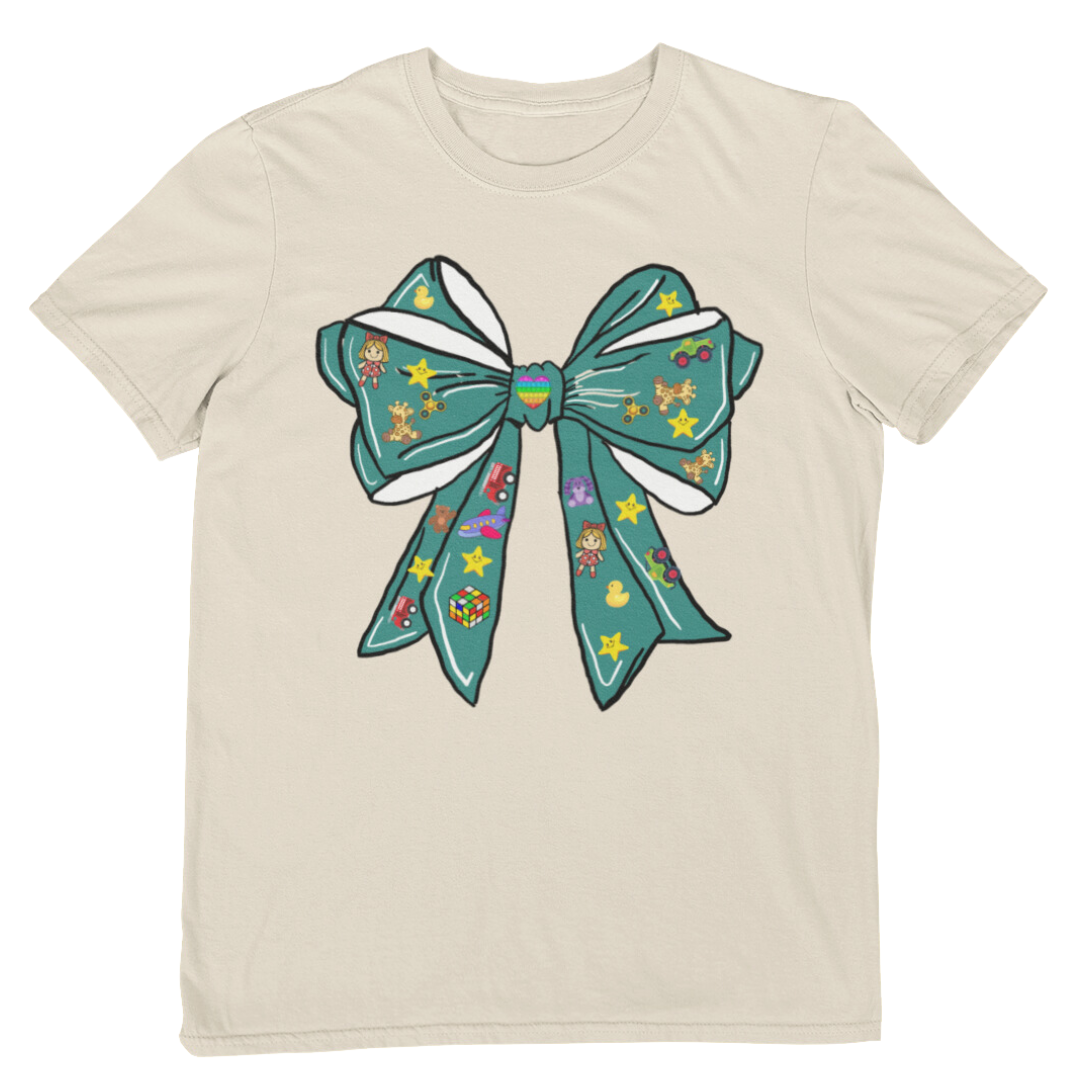 Toys for Tots Bow T-shirt Tshirt Rose's Colored Designs   