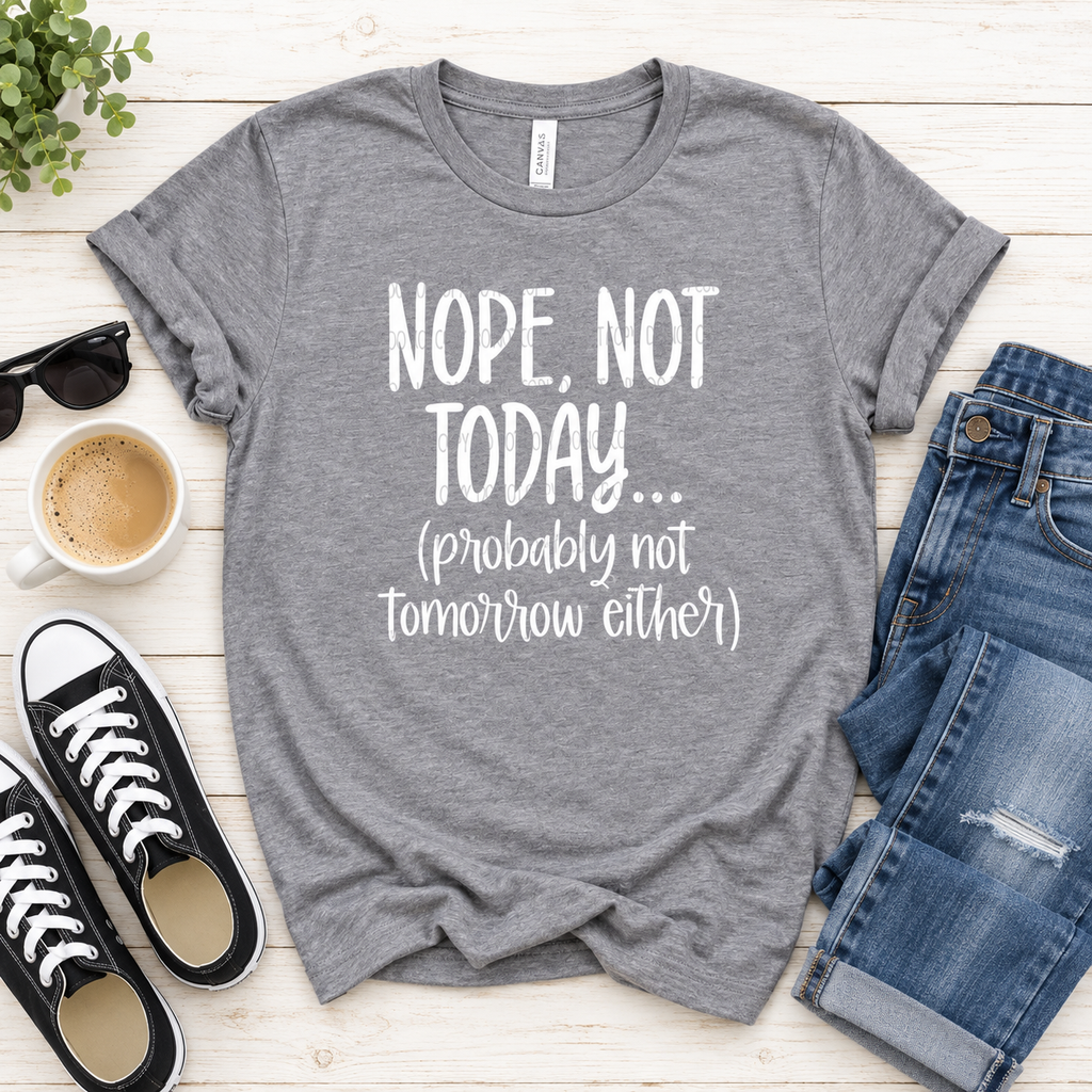 Nope, I'm Going Back to Bed Tee – Funny Graphic Shirt Rose's Colored Designs