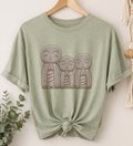 Moment of Calm - Jizo Trio Tee Tshirt Rose's Colored Designs Small