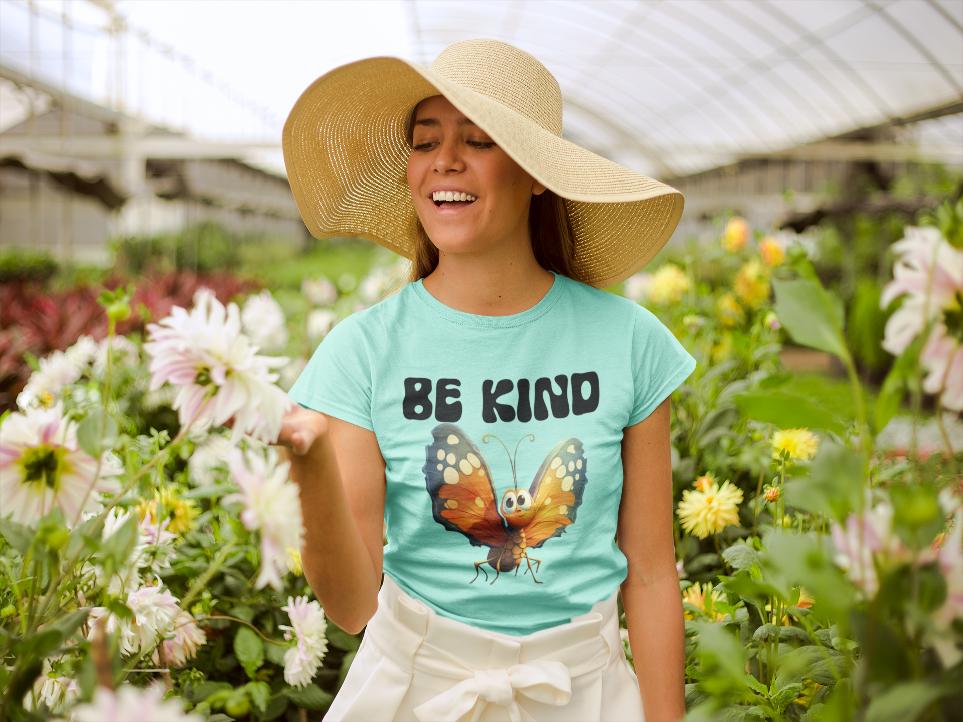 Be Kind Butterfly Tee – Soft Self-Care Graphic Shirt Tshirt Rose's Colored Designs