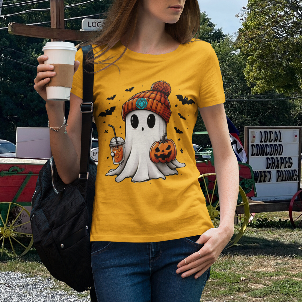 Coffee + Ghost Tee Shirts & Tops Rose's Colored Designs