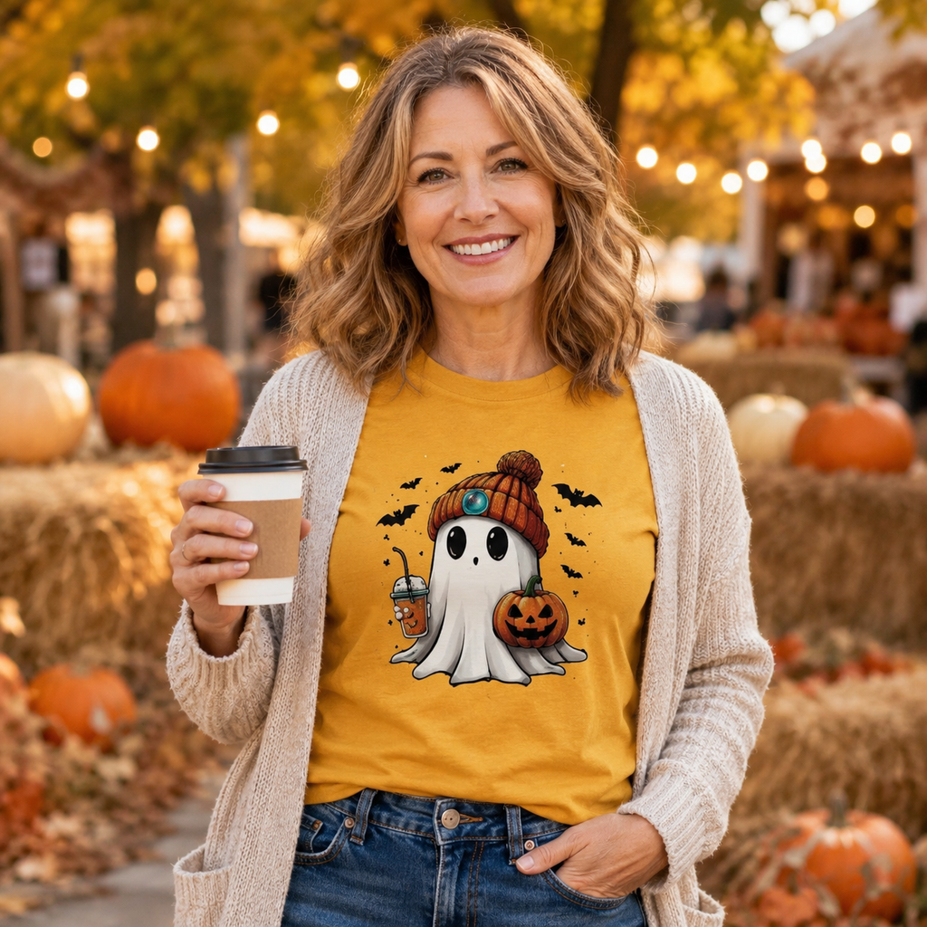 Chic Ghost Halloween graphic Tee