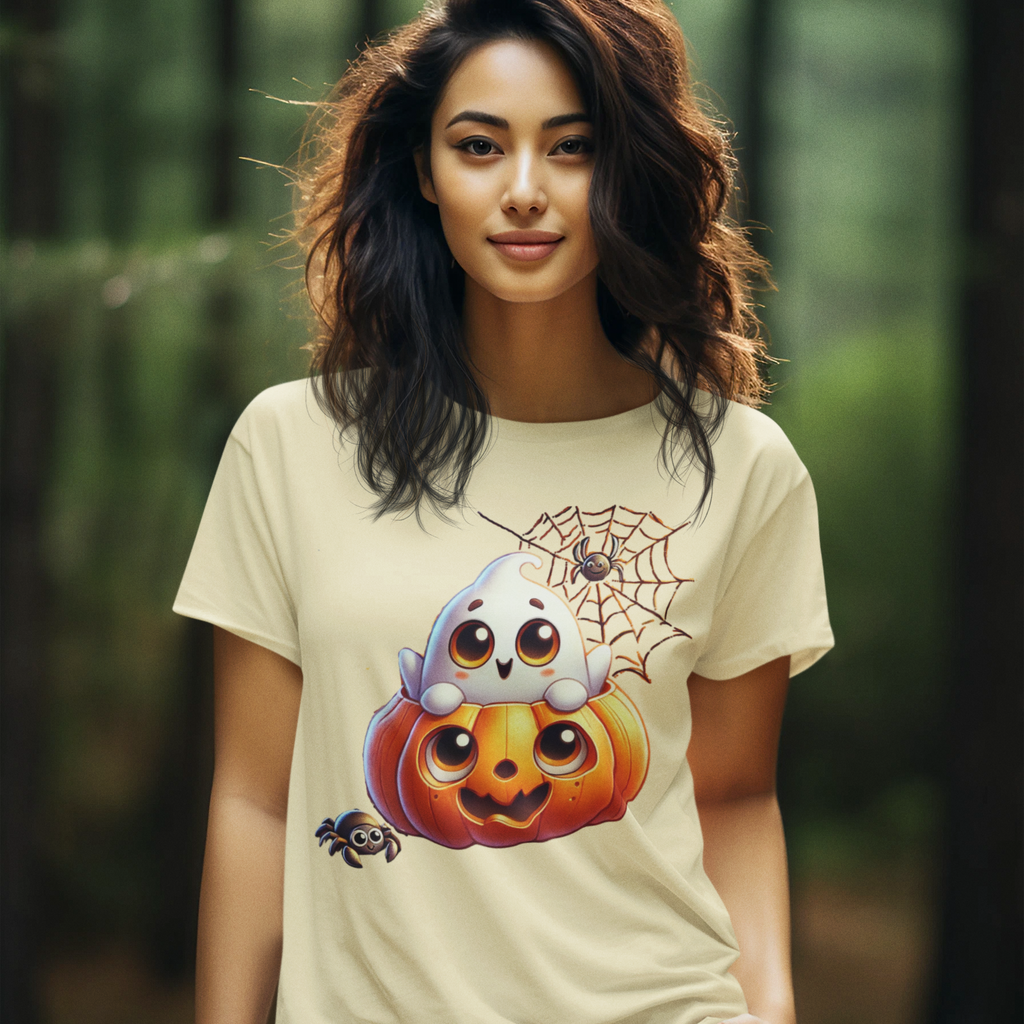 Pumpkin Ghost Tee (Copy) Shirts & Tops Rose's Colored Designs