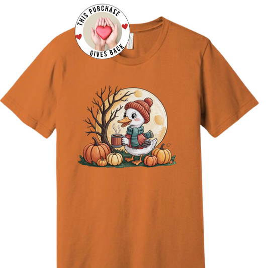Cozy Goose Tee Rose's Colored Designs Small Autumn