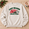 Cozy Season Social Club Crewneck Sweatshirt Sweatshirt Rose's Colored Designs Small