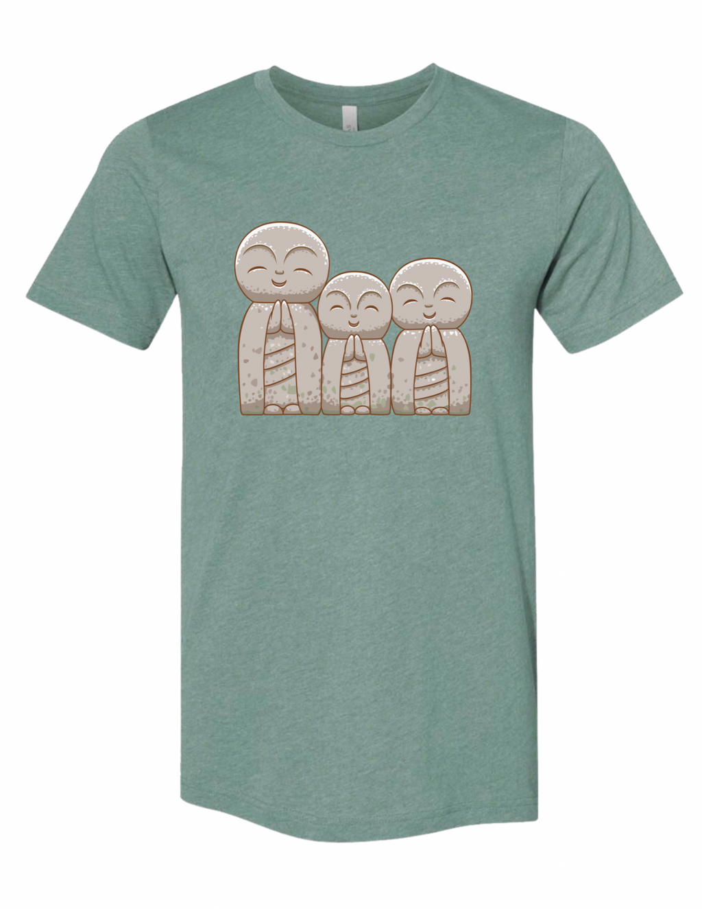Moment of Calm - Jizo Trio Tee Tshirt Rose's Colored Designs