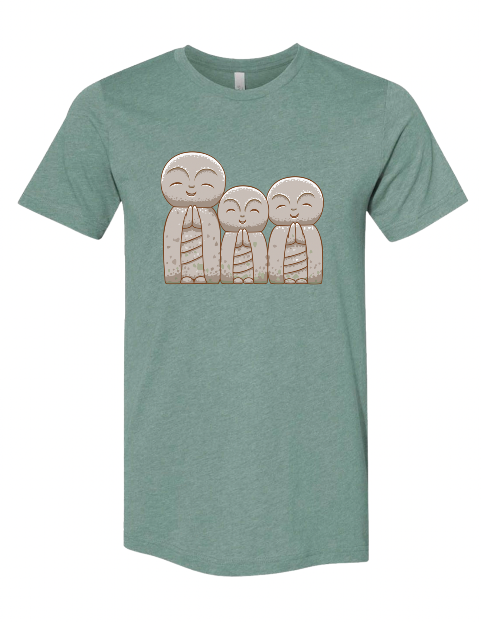 Moment of Calm - Jizo Trio Tee Tshirt Rose's Colored Designs