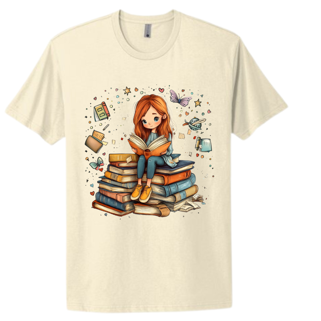 She Loves to Read Tee Shirts & Tops Rose's Colored Designs