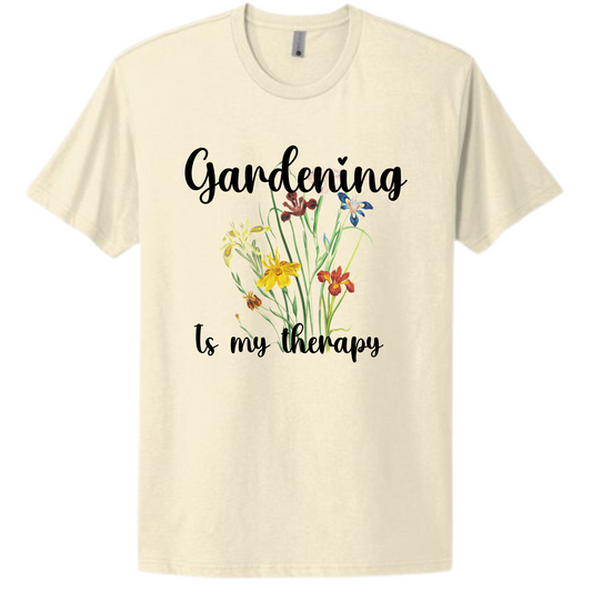 Gardening is My Therapy Tshirt Tshirt Rose's Colored Designs    