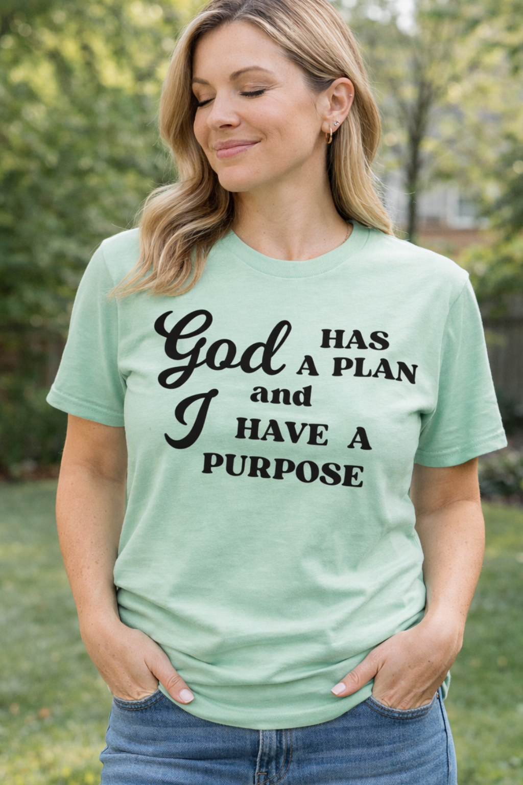 God Has a Plan and I Have a Purpose Tee Tshirt Rose's Colored Designs