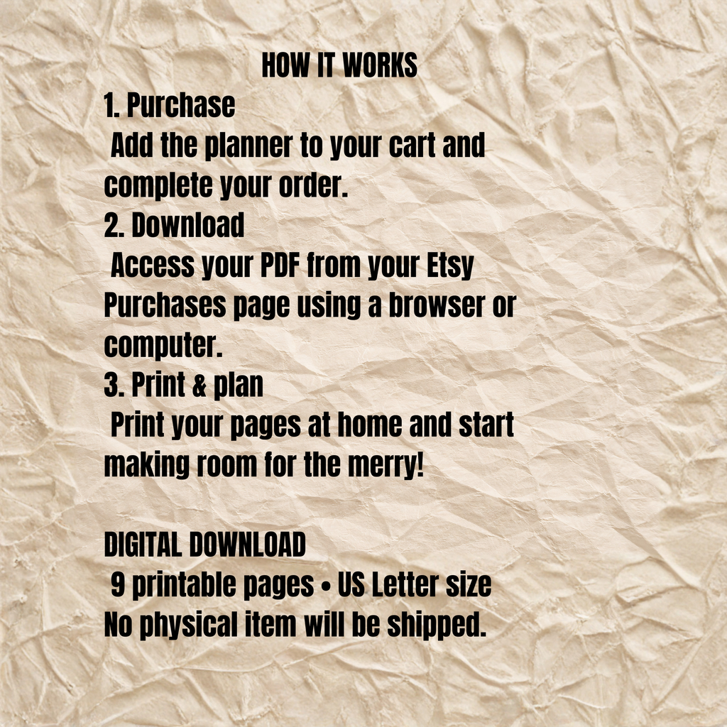 Merry & Calm Holiday Planner