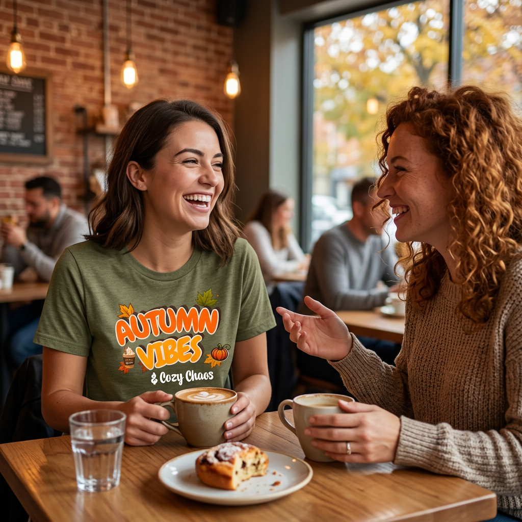 Autumn Vibes & Cozy Chaos Graphic Tee