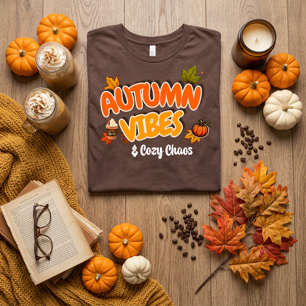 Autumn Vibes & Cozy Chaos Graphic Tee