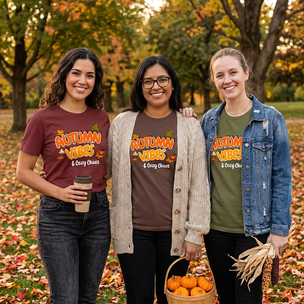 Autumn Vibes & Cozy Chaos Graphic Tee