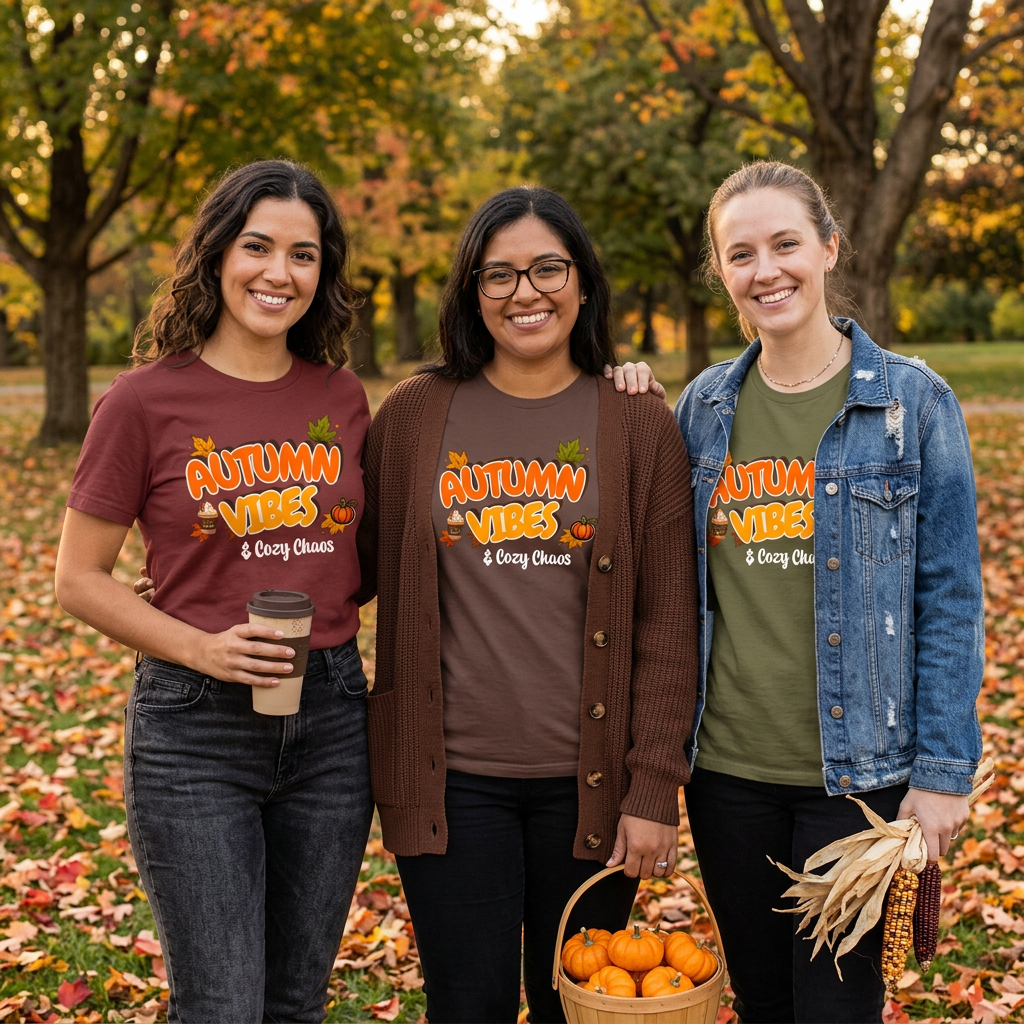 Autumn Vibes & Cozy Chaos Graphic Tee