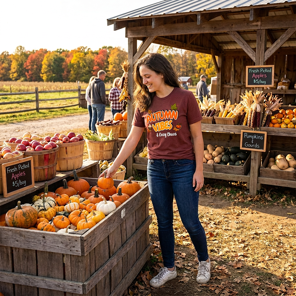 Autumn Vibes & Cozy Chaos Graphic Tee