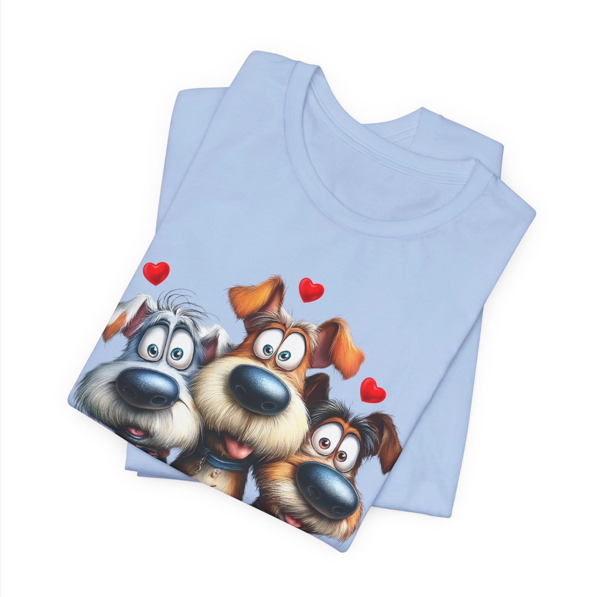 Three Pups, One Cupcake Tee Shirts & Tops Roses Colored Designs