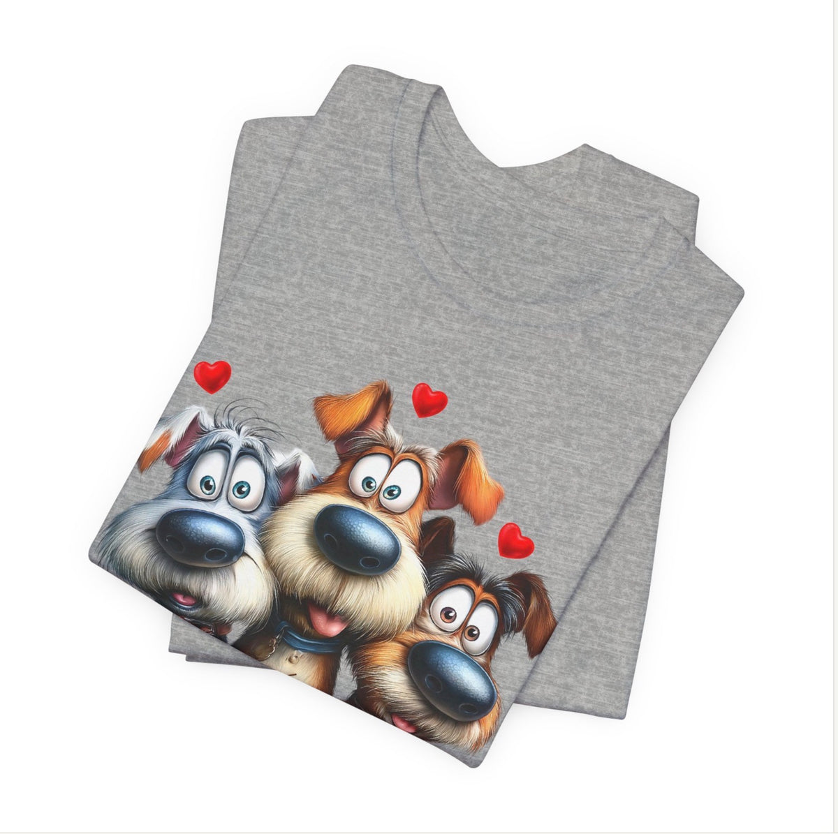 Three Pups, One Cupcake Tee Shirts & Tops Roses Colored Designs