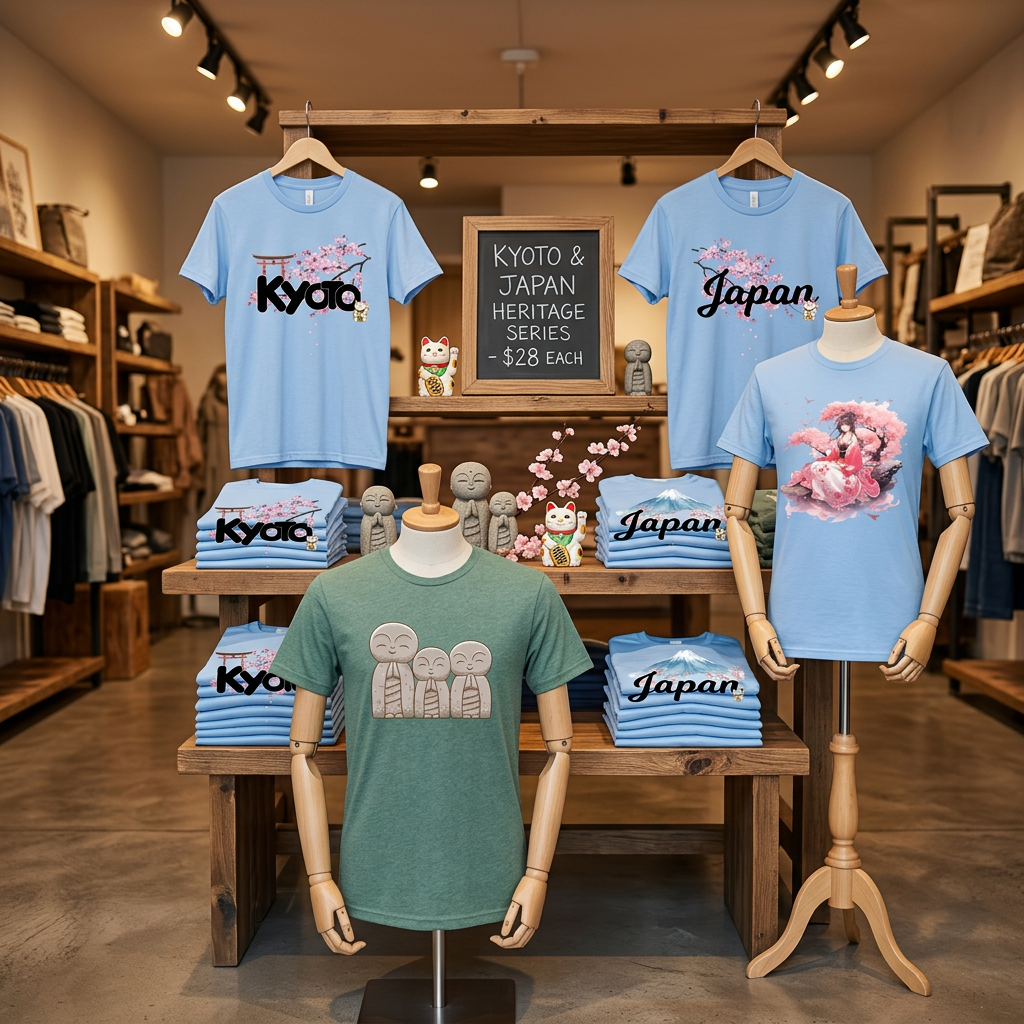 Peace in Japan - Mt Fiji Blossom Tee Tshirt Roses Colored Designs