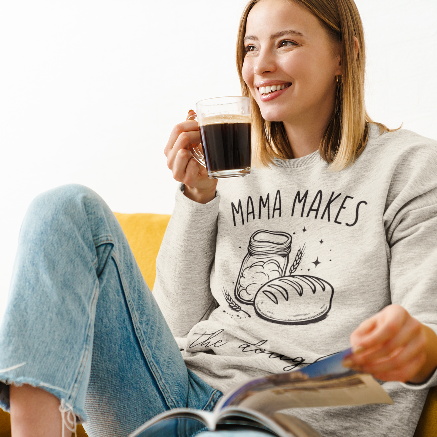 Mama Makes the Dough Sweatshirt Tshirt Rose's Colored Designs   