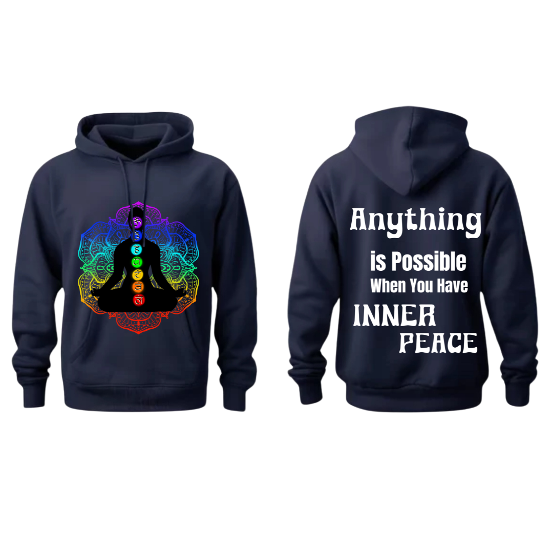 Anything Possible When You Have INNER PEACE Hoodie Sweatshirt Rose's Colored Designs   