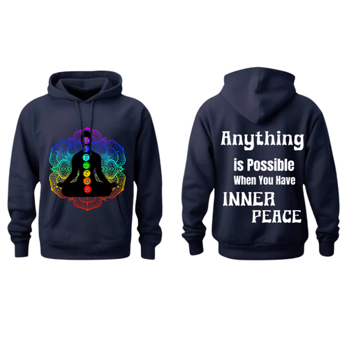 Anything Possible When You Have INNER PEACE Hoodie Sweatshirt Rose's Colored Designs   