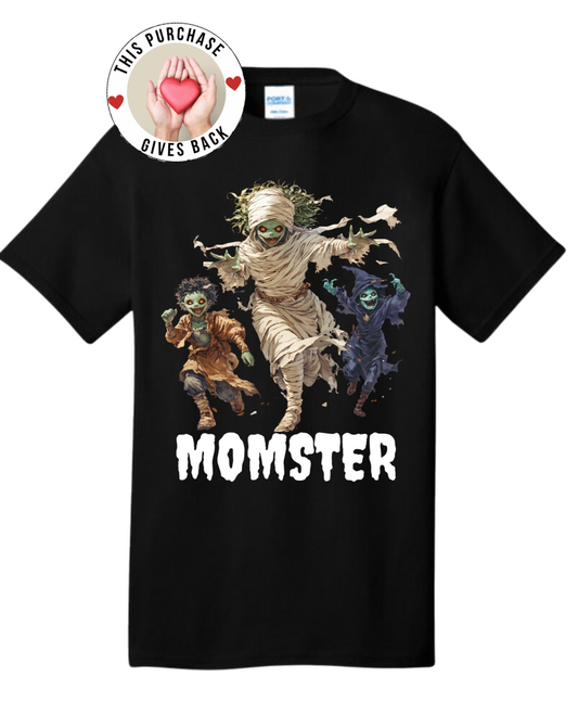 MOMSTER Tee - Halloween Chaos, Mama Style Tshirt Rose's Colored Designs