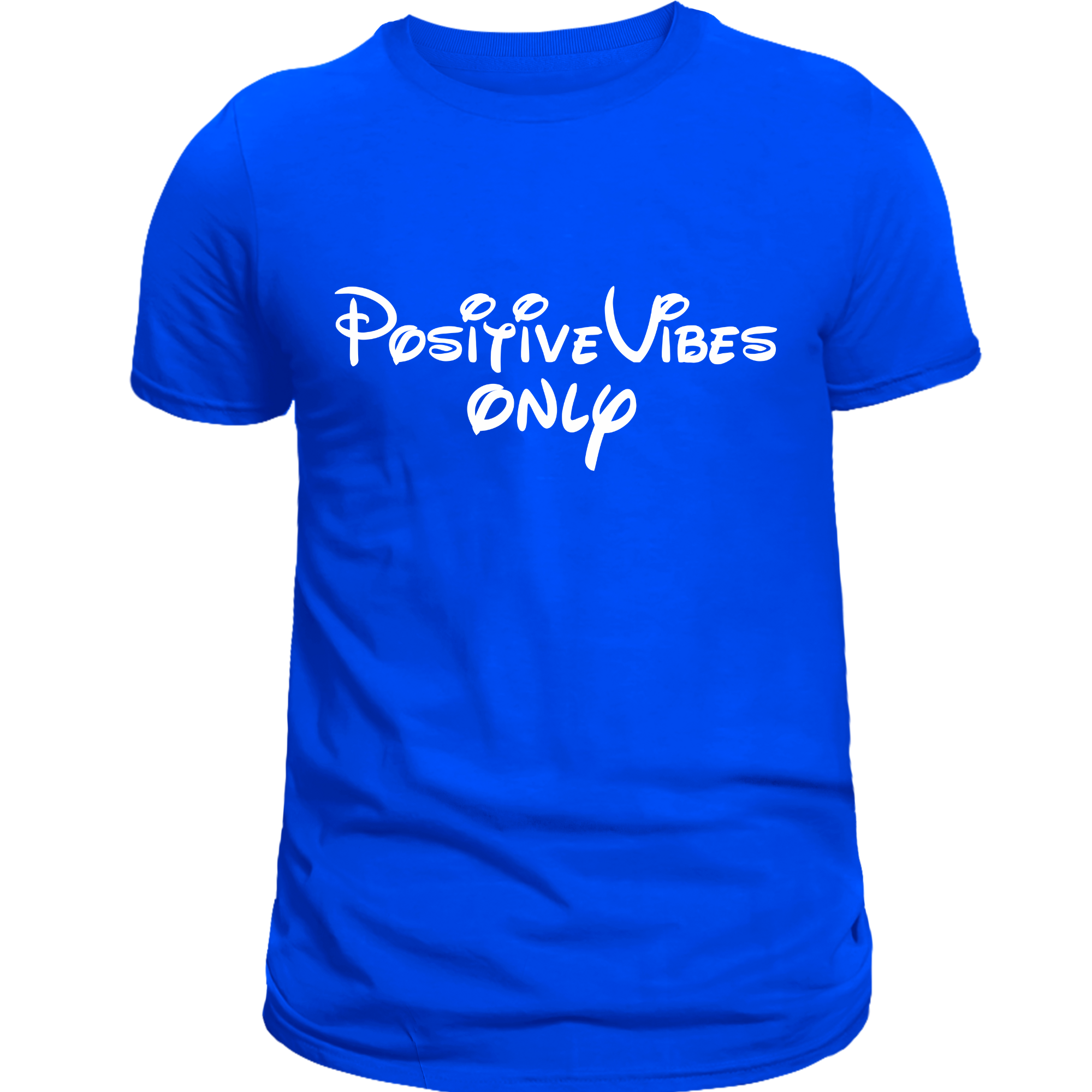 Positive Vibes Only…. Tee Tshirt Rose’s Colored Designs Small Royal 