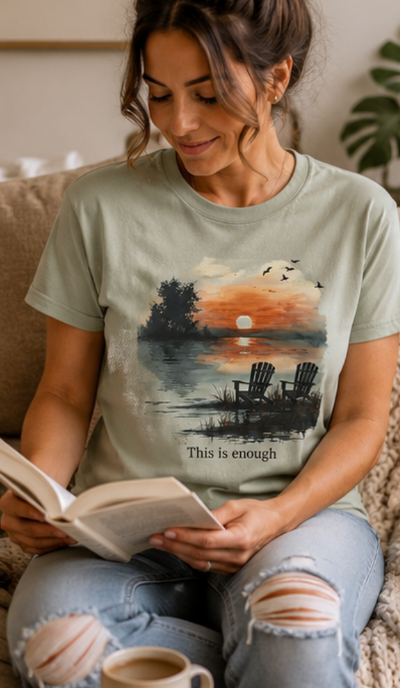 Sunset Lake Tie-Dye Graphic Tee