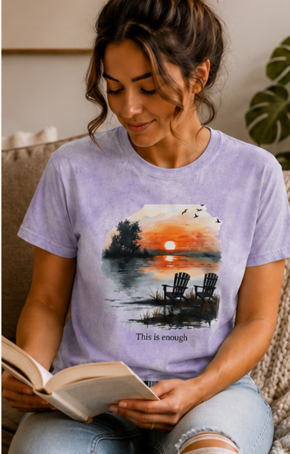Sunset Lake Tie-Dye Graphic Tee