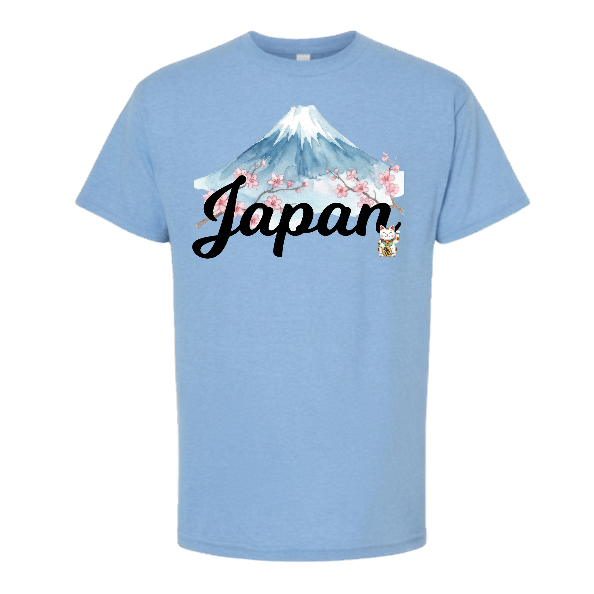 Peace in Japan - Mt Fiji Blossom Tee Tshirt Roses Colored Designs