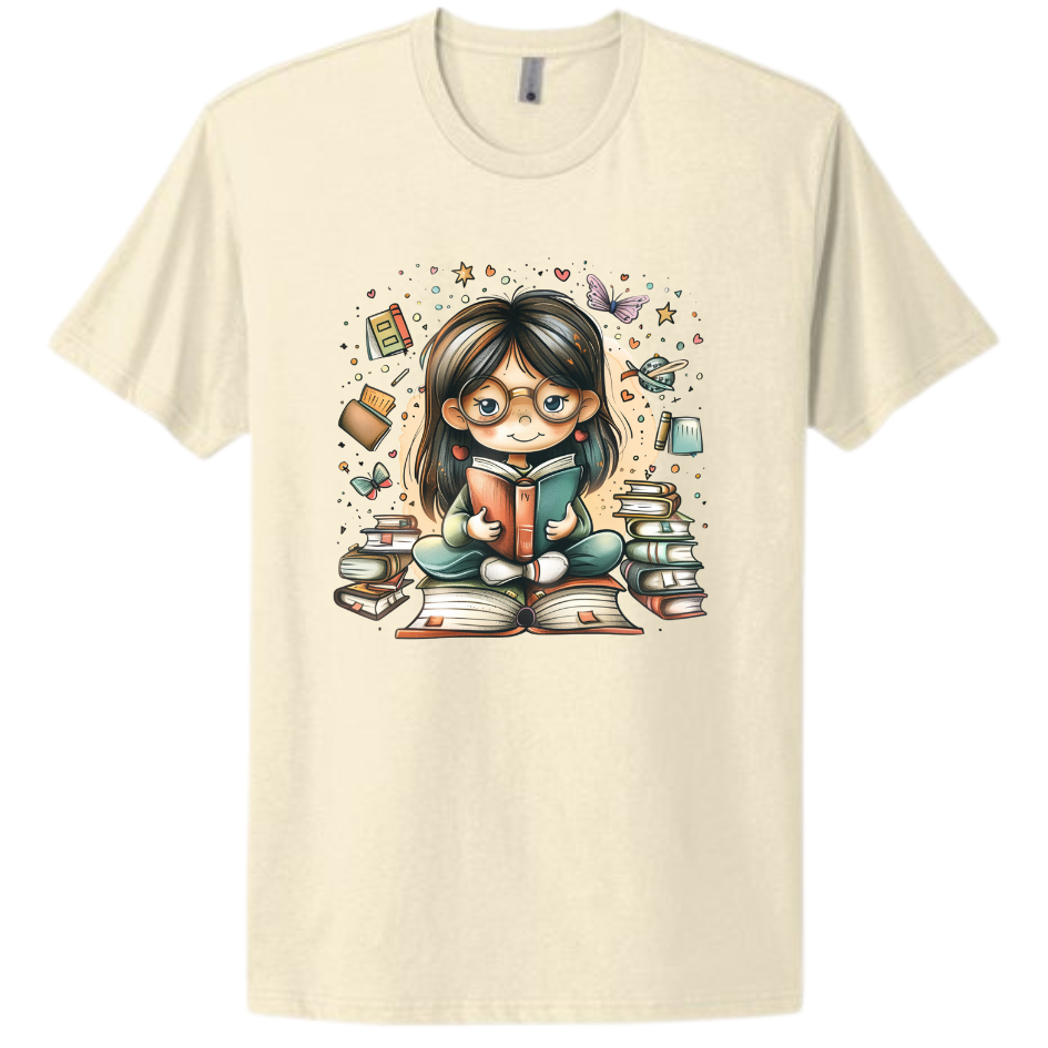 She Loves to Read Tee Shirts & Tops Rose's Colored Designs Small Blonde