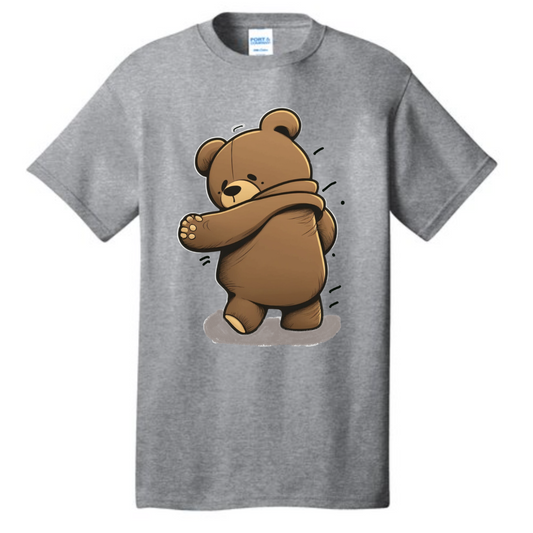 Bear Hug T-shirt Tshirt Rose's Colored Designs Small Gray 